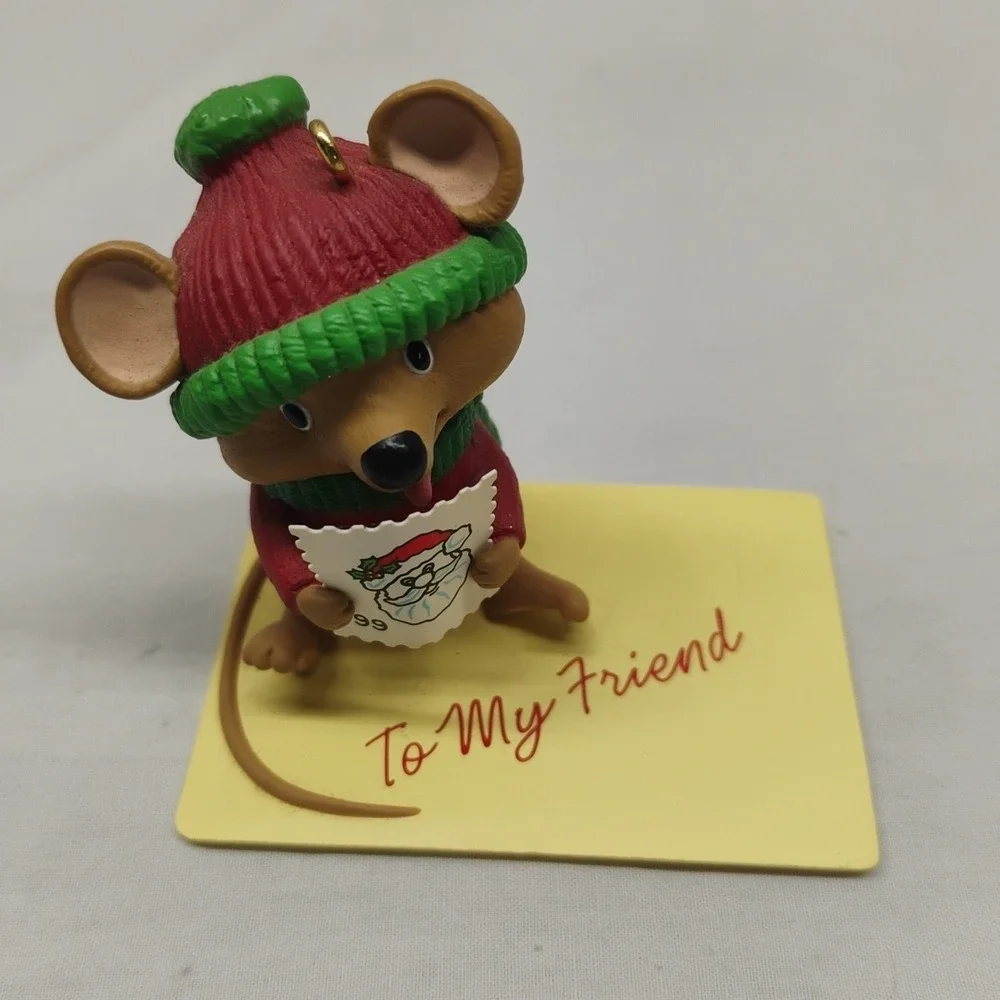 Vintage Hallmark Keepsake Ornament-Handle with Care 1999‎ Christmas Mouse